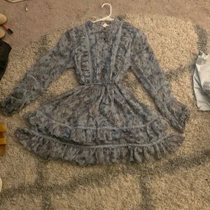 Chelsea & violet baby blue tie wait dress size medium